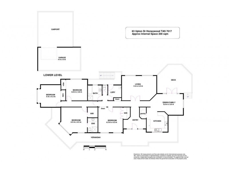 63 Upton Drive, Honeywood TAS 7017 Floorplan