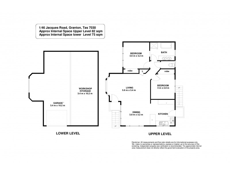 1/46 Jacques Road, Granton TAS 7030 Floorplan