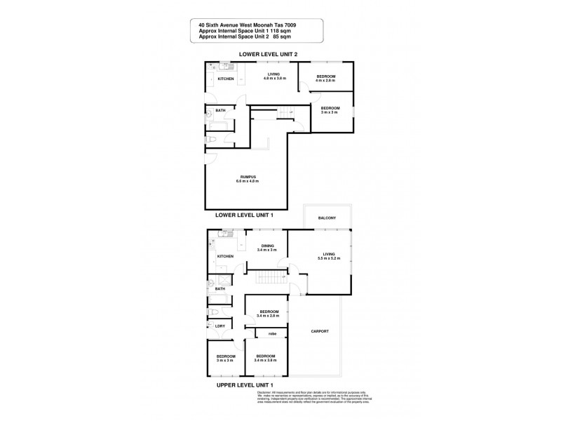 40 Sixth Avenue, West Moonah TAS 7009 Floorplan