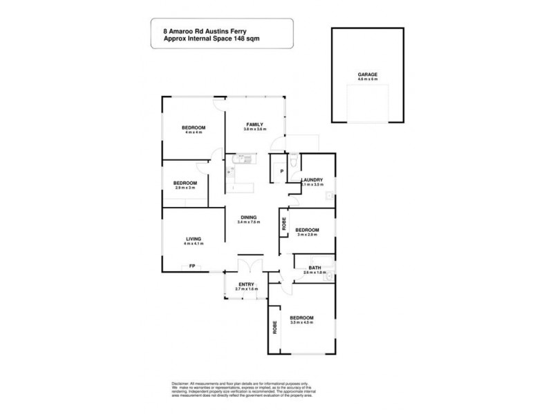 8 Amaroo Road, Austins Ferry TAS 7011 Floorplan