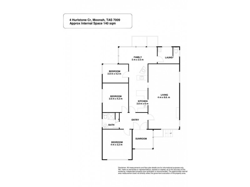 4 Hurlstone Crescent, Moonah TAS 7009 Floorplan