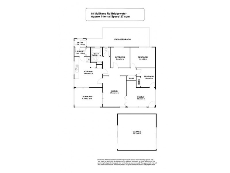 18 McShane Road, Bridgewater TAS 7030 Floorplan