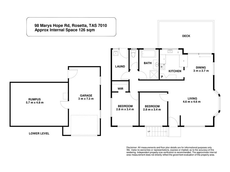 2/98 Marys Hope Road, Rosetta TAS 7010 Floorplan
