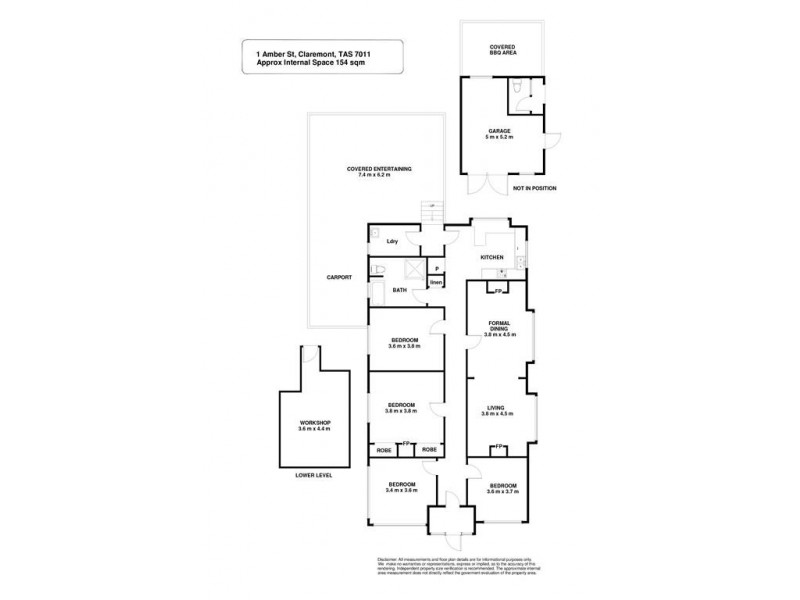 1 Amber Street, Claremont TAS 7011 Floorplan