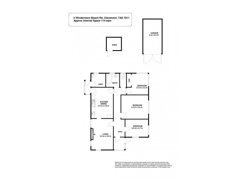 3 Windermere Beach Road, Claremont TAS 7011 Floorplan