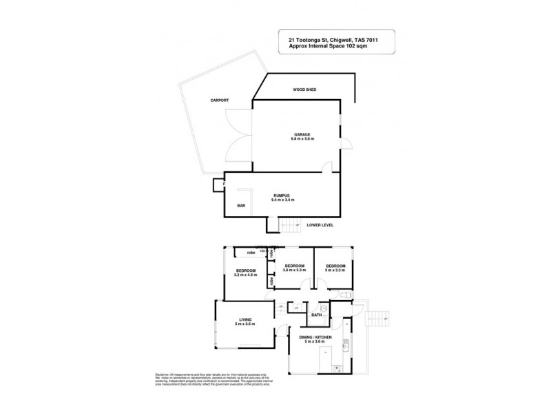 21 Tootonga Street, Chigwell TAS 7011 Floorplan