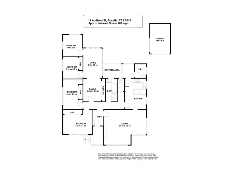 11 Addison Street, Rosetta TAS 7010 Floorplan