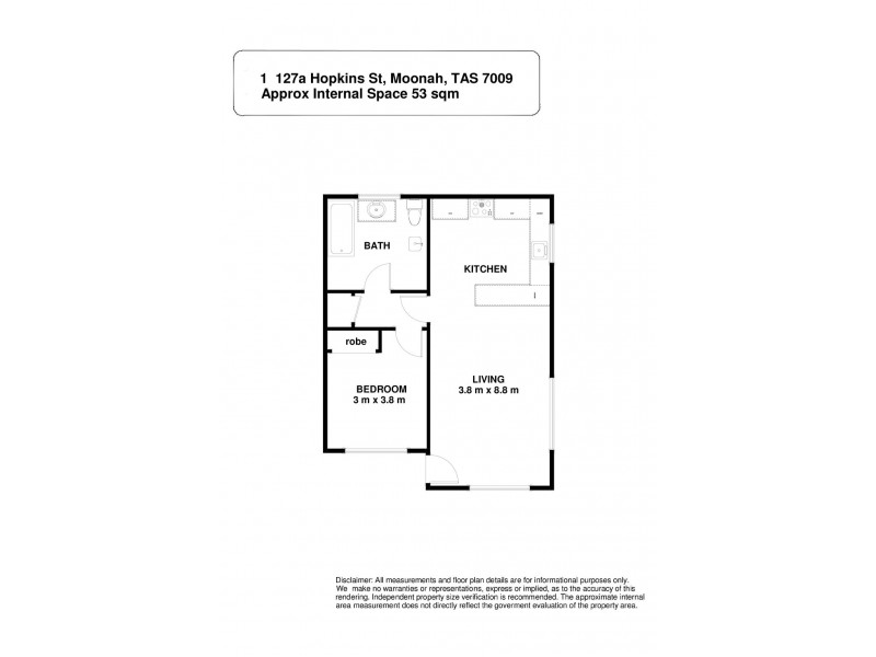 1/127a Hopkins Street, Moonah TAS 7009 Floorplan