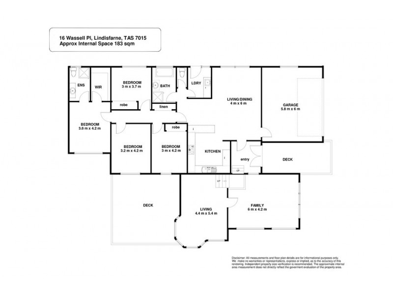 16 Wassell Place, Lindisfarne TAS 7015 Floorplan