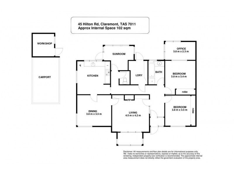 45 Hilton Road, Claremont TAS 7011 Floorplan