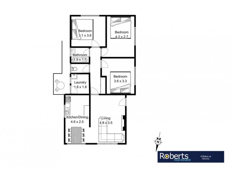 4 Eldon Street, Waverley TAS 7250 Floorplan