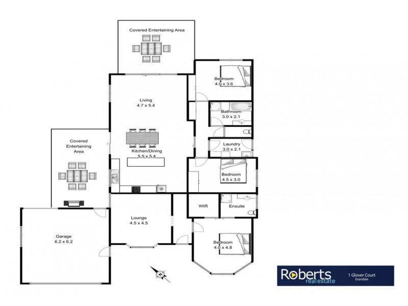 1 Glover Court, Evandale TAS 7212 Floorplan