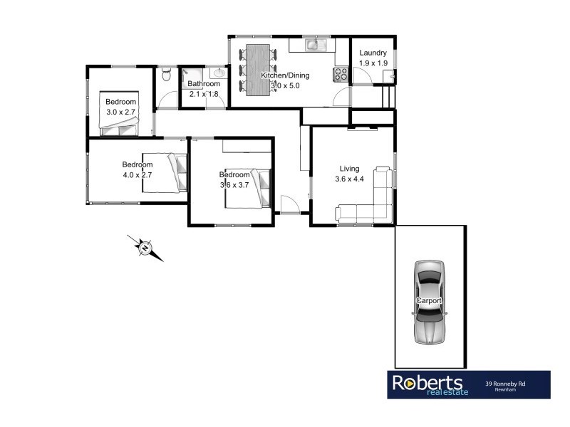 39 Ronneby Road, Newnham TAS 7248 Floorplan
