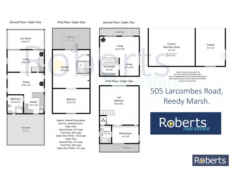 505 Larcombes Rd, Reedy Marsh TAS 7304 Floorplan