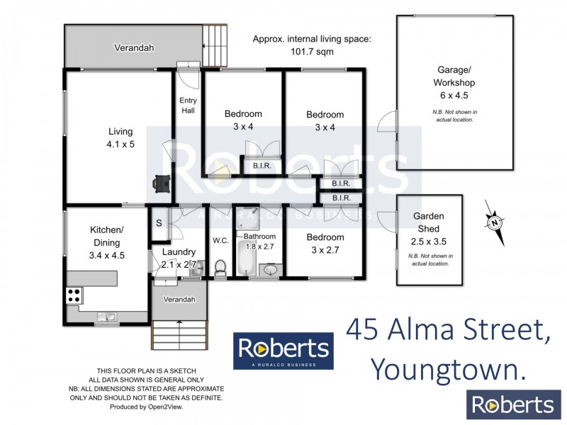 45 Alma Street, Youngtown TAS 7249 Floorplan
