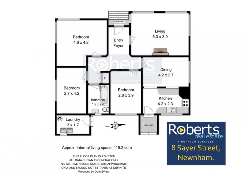 8 Sayer St, Newnham TAS 7248 Floorplan