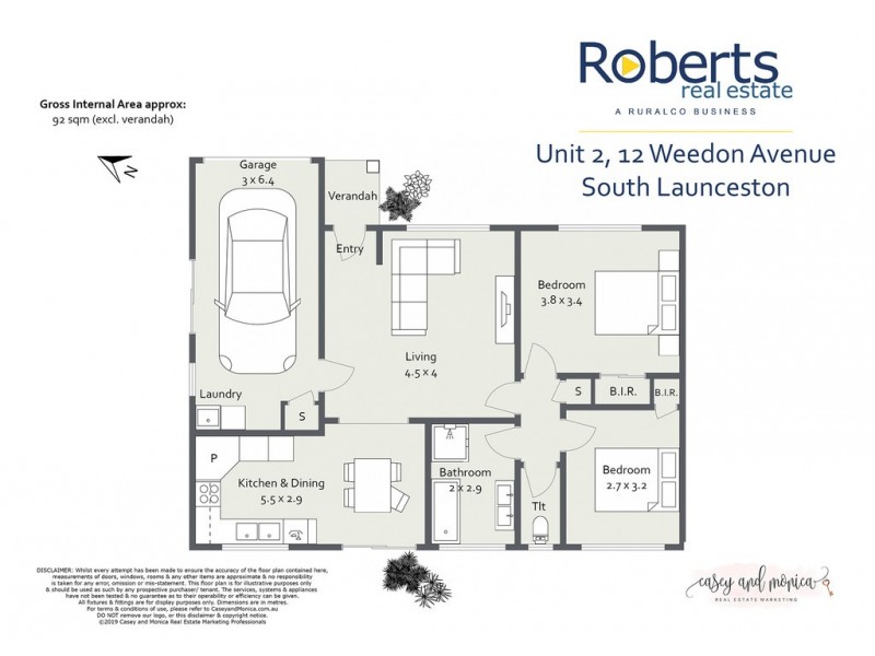 2/12 Weedon Avenue, South Launceston TAS 7249 Floorplan