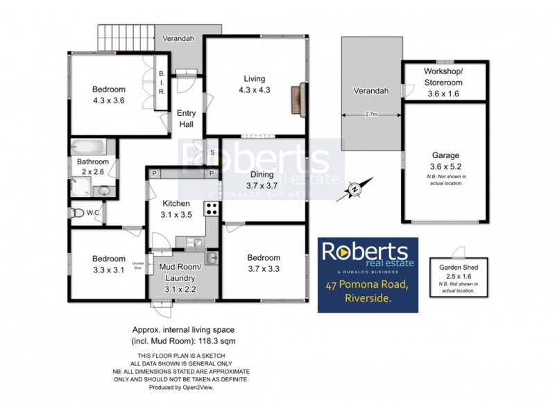 47 Pomona Rd, Riverside TAS 7250 Floorplan
