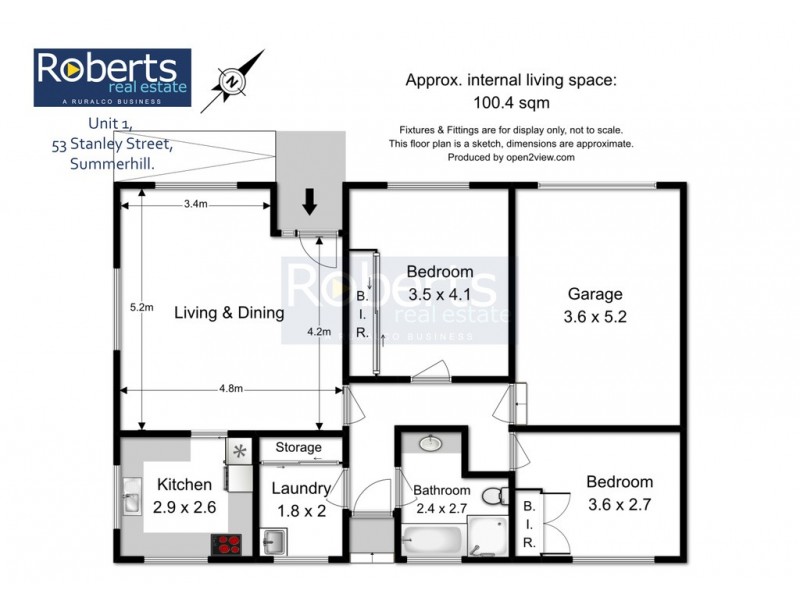 1/53 Stanley Street, Summerhill TAS 7250 Floorplan