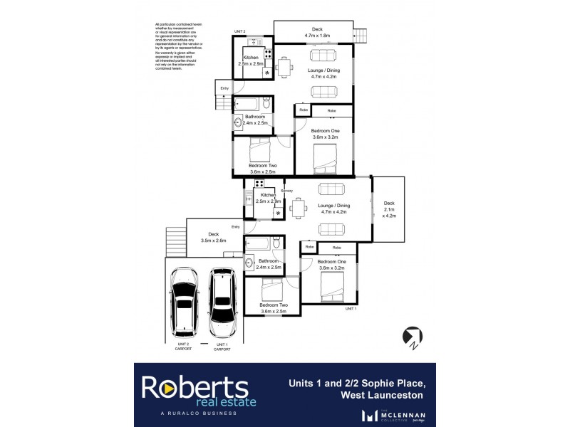 1and2/2 Sophie Place, West Launceston TAS 7250 Floorplan