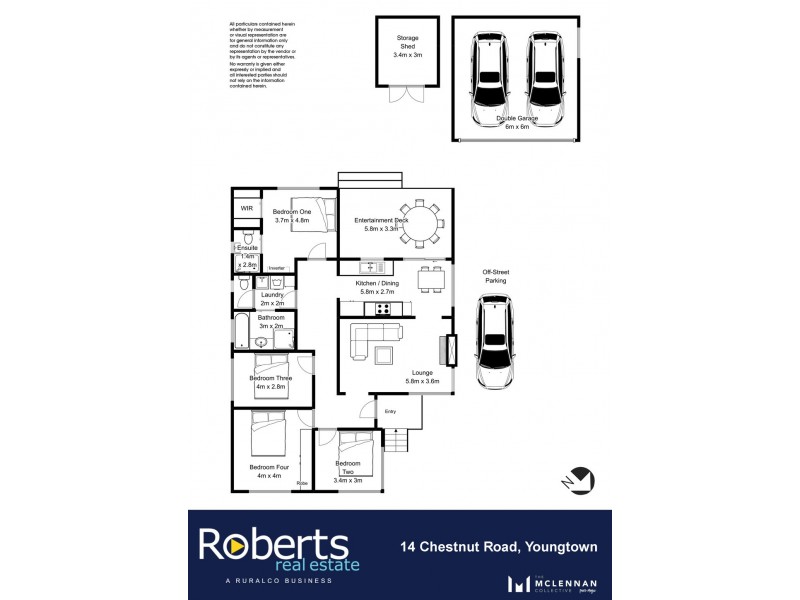 14 Chestnut Road, Youngtown TAS 7249 Floorplan