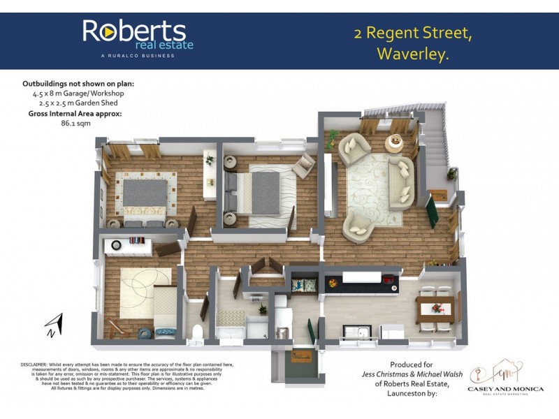 2 Regent St, Waverley TAS 7250 Floorplan