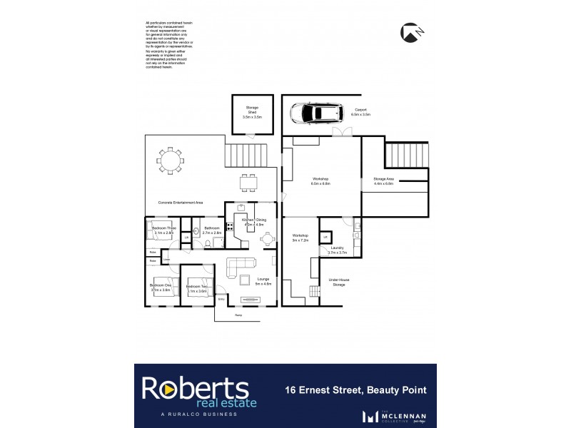 16 Ernest Street, Beauty Point TAS 7270 Floorplan