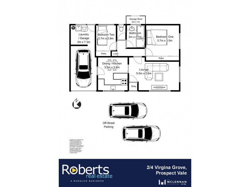 2/4 Virginia Grove, Prospect Vale TAS 7250 Floorplan