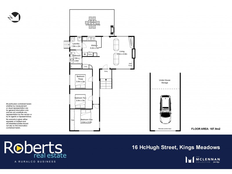 16 McHugh Street, Kings Meadows TAS 7249 Floorplan