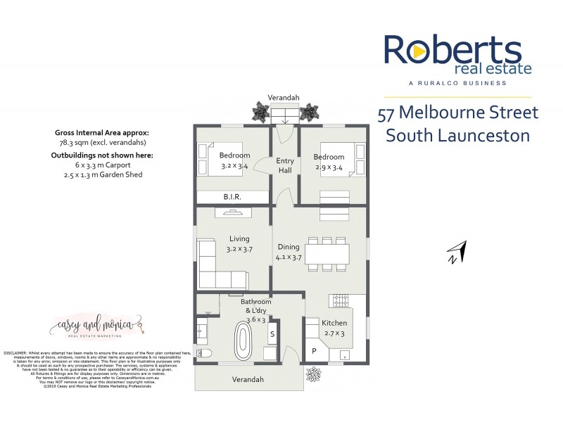 57 Melbourne Street, South Launceston TAS 7249 Floorplan