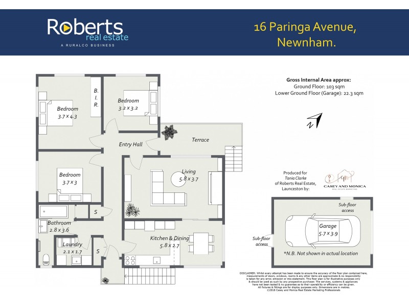 16 Paringa Avenue, Newnham TAS 7248 Floorplan