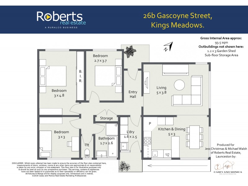 26B Gascoyne St, Kings Meadows TAS 7249 Floorplan
