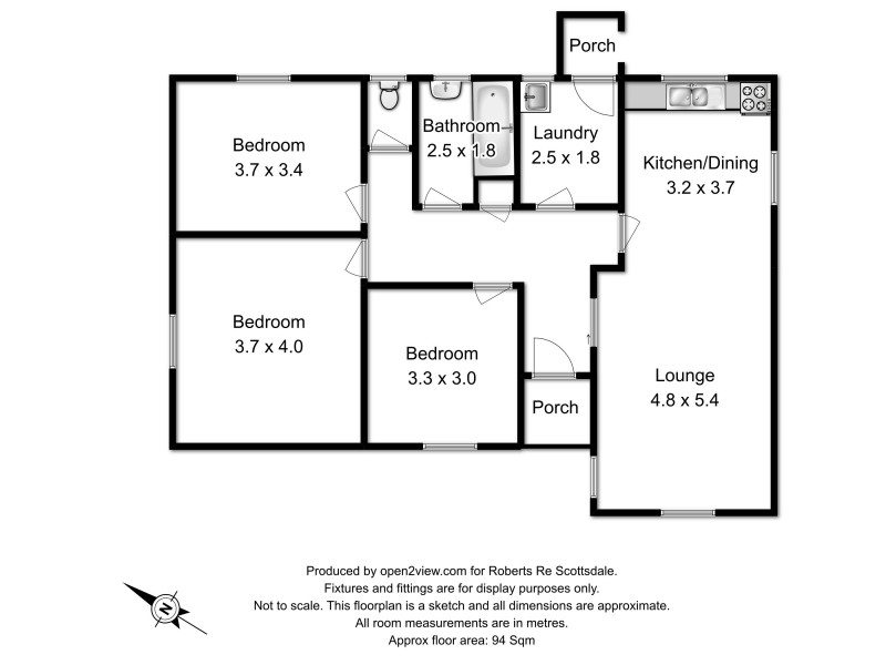 4 Hawkes Place, Scottsdale TAS 7260 Floorplan