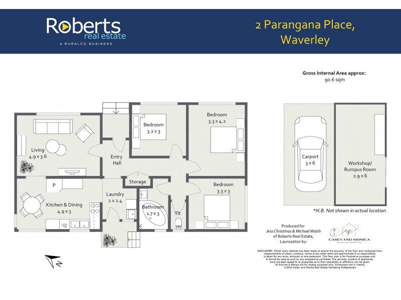 2 Parangana Place, Waverley TAS 7250 Floorplan