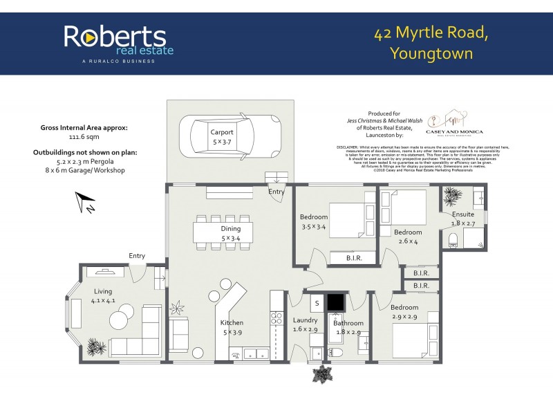 42 Myrtle Rd, Youngtown TAS 7249 Floorplan
