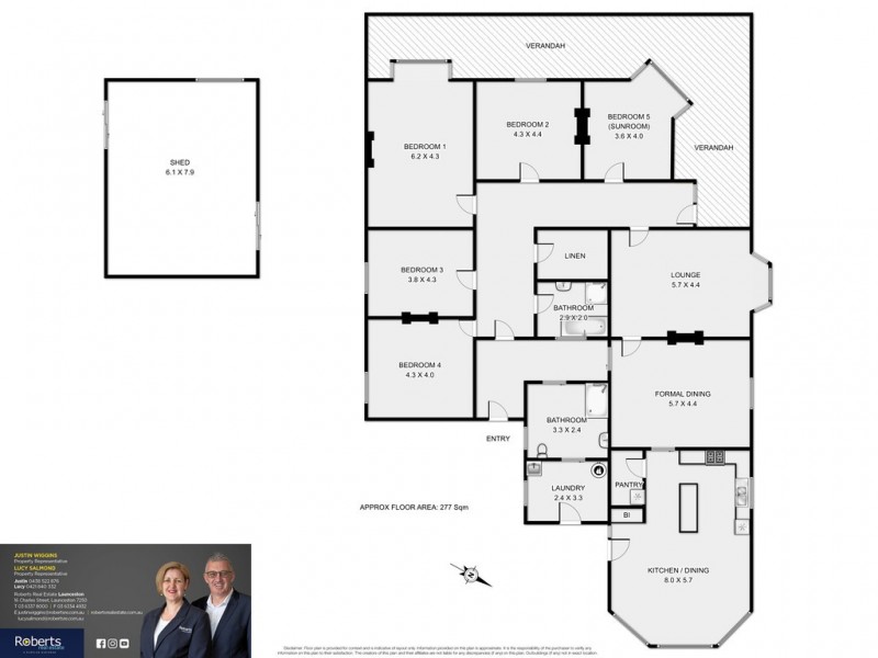 43 Main Street, Legerwood TAS 7263 Floorplan