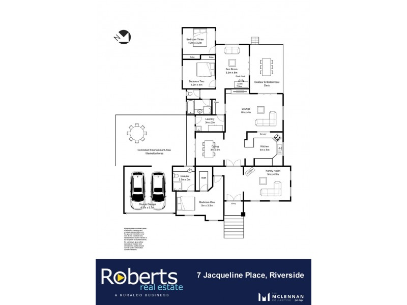 7 Jacqueline Place, Riverside TAS 7250 Floorplan