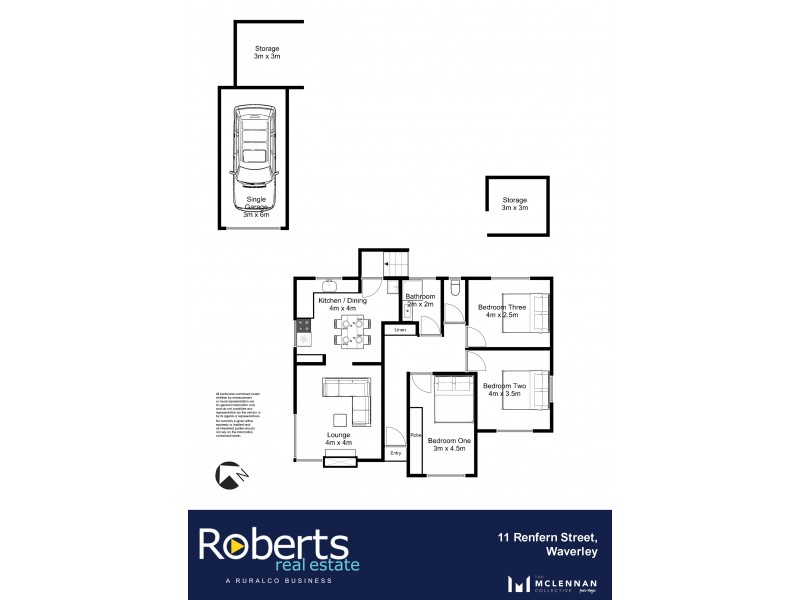 11 Renfern Street, Waverley TAS 7250 Floorplan