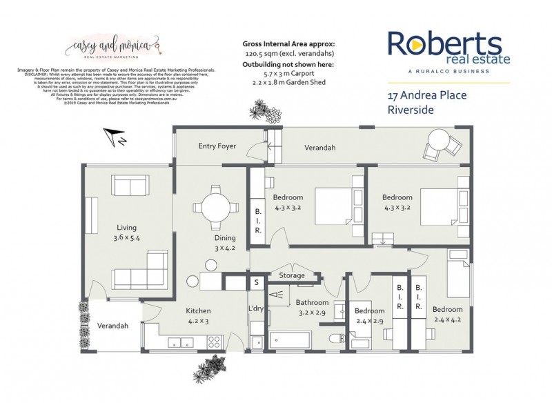 17 Andrea Place, Riverside TAS 7250 Floorplan