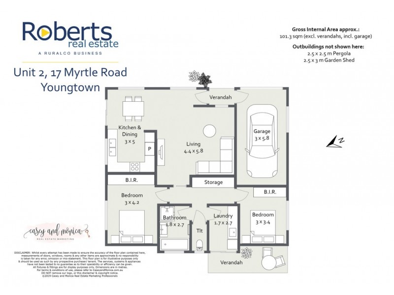 2/17 Myrtle Road, Youngtown TAS 7249 Floorplan