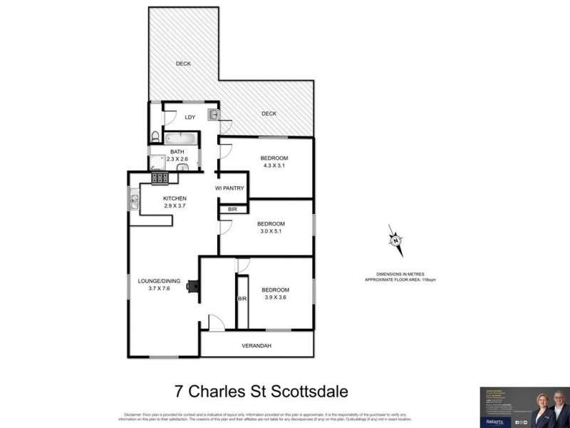 7 Charles Street, Scottsdale TAS 7260 Floorplan