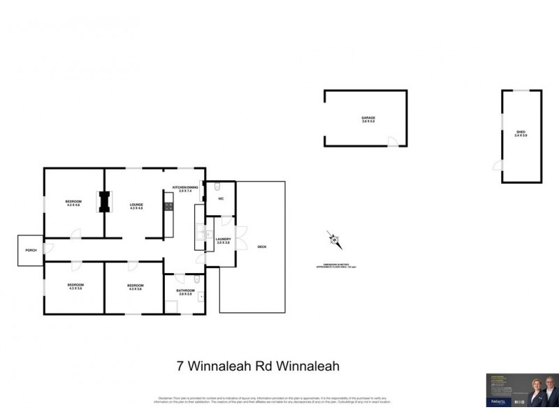 7 Winnaleah Road, Winnaleah TAS 7265 Floorplan
