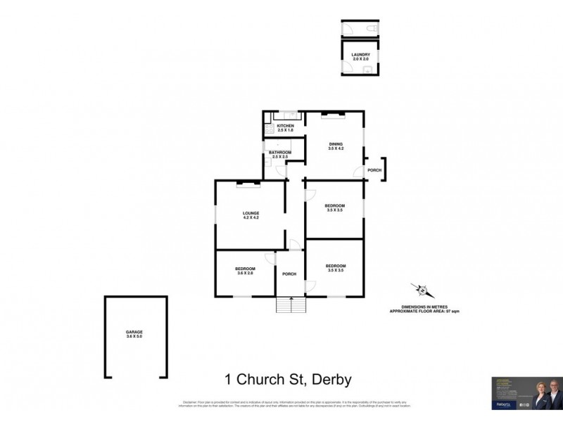 1 Church Street, Derby TAS 7264 Floorplan