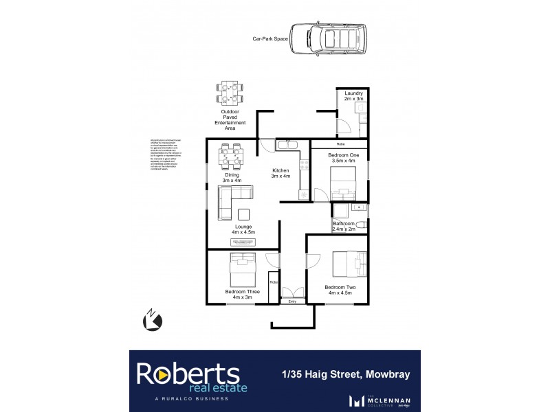 1/35 Haig Street, Mowbray TAS 7248 Floorplan