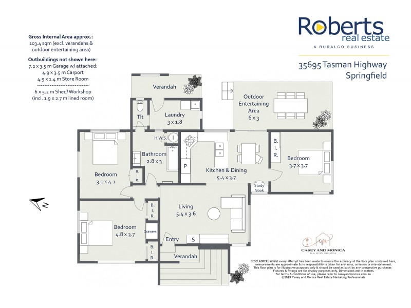 35695 Tasman Highway, Springfield TAS 7260 Floorplan
