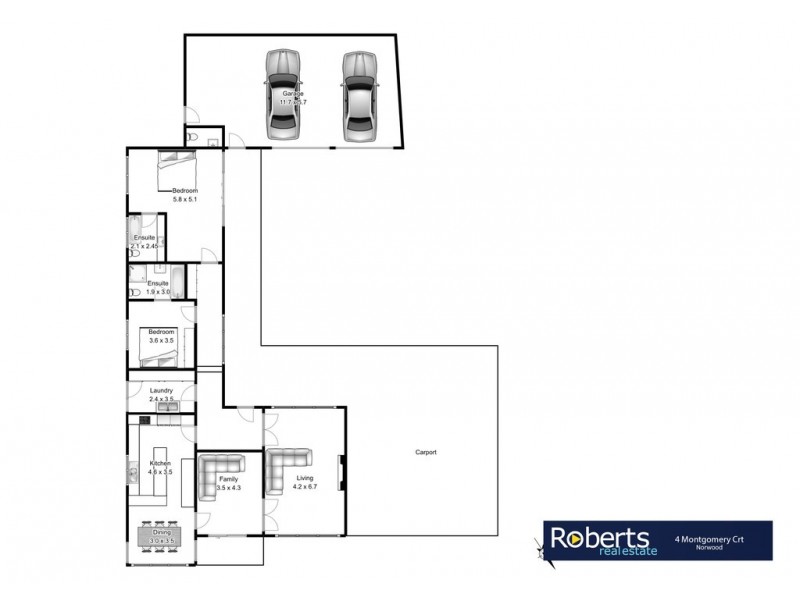 4 Montgomery Court, Norwood TAS 7250 Floorplan
