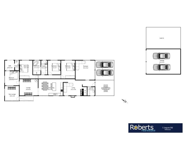 5 Jacques Road, Hillwood TAS 7252 Floorplan