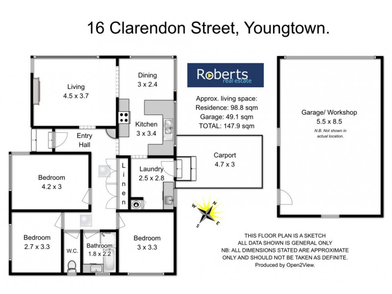 16 Clarendon Street, Youngtown TAS 7249 Floorplan
