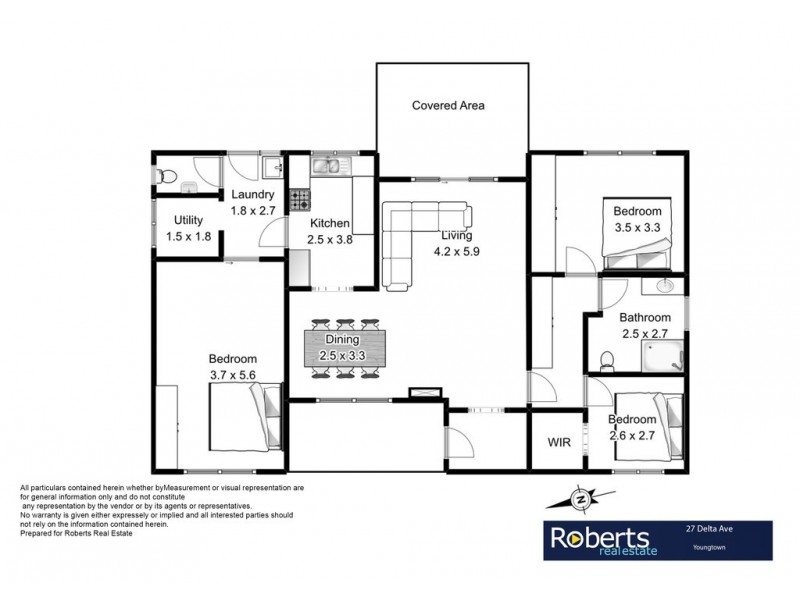 27 Delta Avenue, Youngtown TAS 7249 Floorplan