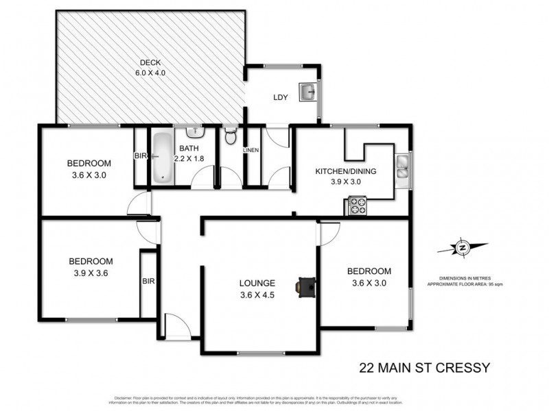 26 Main Street, Cressy TAS 7302 Floorplan